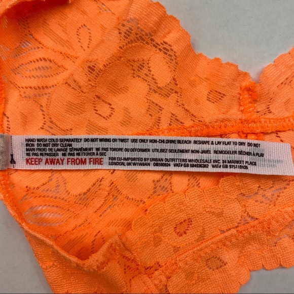 Intimately Free People Galloon Lace Racerback Bralette Extra Small Orange - Picture 5 of 7